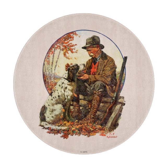 Tabla De Cortar Hunter y Spaniel (Anverso)