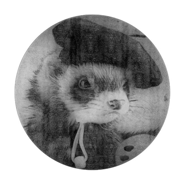 Tabla De Cortar Hurón como artista (Anverso)