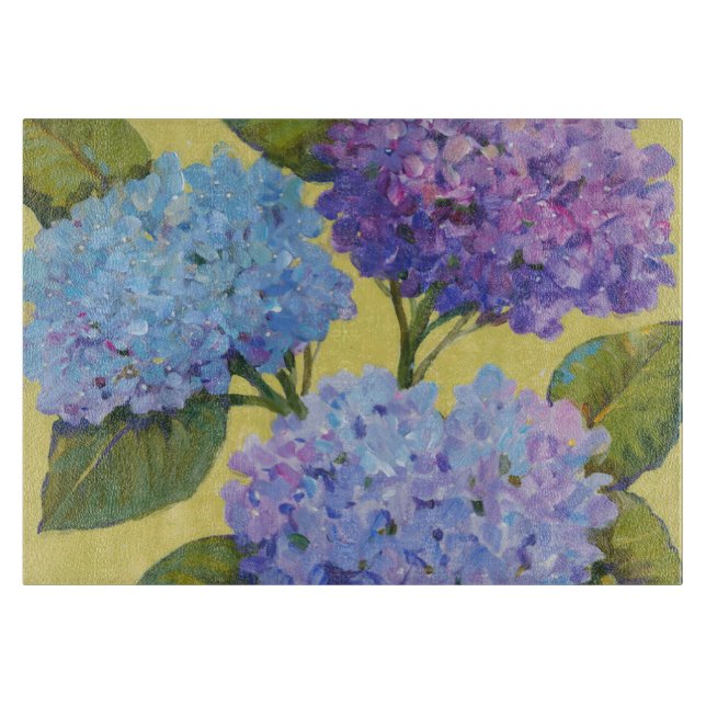 Tabla De Cortar Hydrangeas de primavera (Anverso)