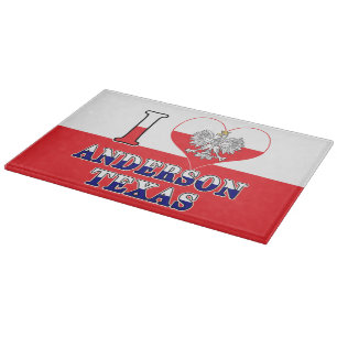 Tabla De Cortar I Heart Love Anderson Texas