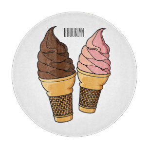 Tabla De Cortar Ice cream cone cartoon illustration 