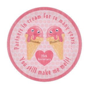 Tabla De Cortar Ice Cream Scoops Cute Romántico El día de San Vale