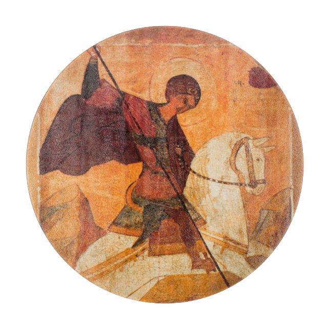 Tabla De Cortar Icono ruso antiguo de San Jorge (Anverso)