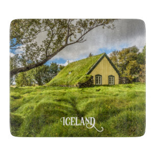 Tabla De Cortar Iglesia del Turf de Islandia