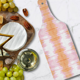 Tabla De Cortar Ikat Brillante en Rosa y Naranja