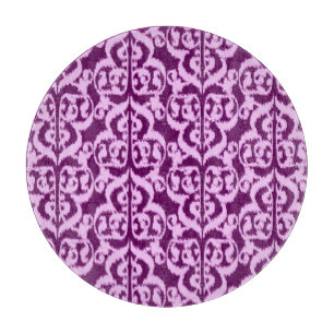 Tabla De Cortar Ikat Morisco Damasco - púrpura y orquídea