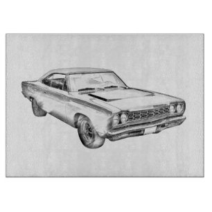 Tabla De Cortar Ilustracion 1968 del coche del músculo del