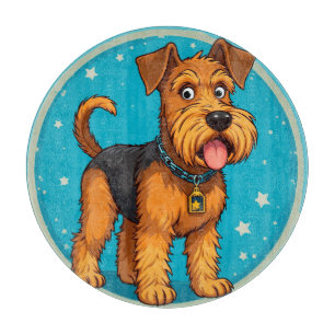 Tabla De Cortar Ilustración adorable de perro de dibujos animados