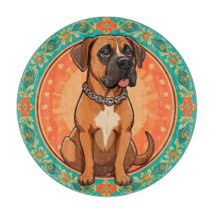Tabla De Cortar Ilustración adorable de perro de dibujos animados