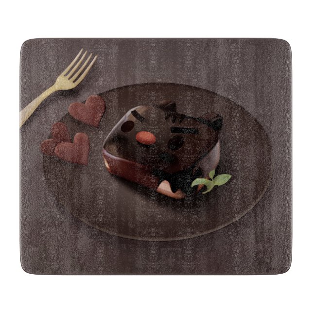 Tabla De Cortar Ilustracion Brownie de chocolate (Anverso)