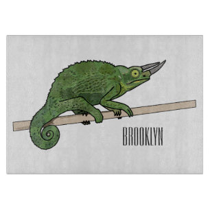 Tabla De Cortar Ilustracion chameleon personalizado de Jackson