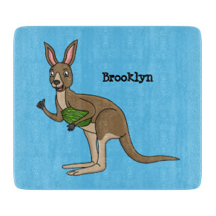 Tabla De Cortar Ilustracion de canguro australiano bastante feliz