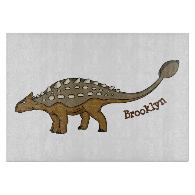 Tabla De Cortar Ilustracion de dinosaurios blindados de Ankylosaur (Anverso)