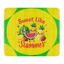 Tabla De Cortar Ilustración de Frutas Tropicales Dulce Como el Ver