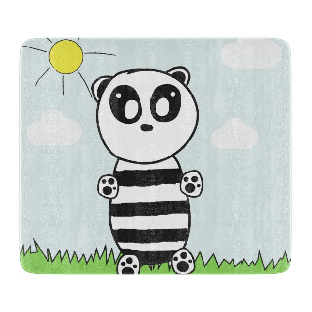 Tabla De Cortar Ilustración de Panda Adorable (Anverso)