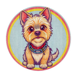 Tabla De Cortar Ilustración de perro de dibujos animados adorable