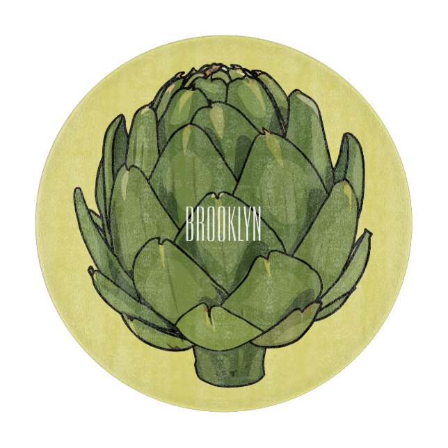 Tabla De Cortar Ilustracion de personalizado Artichoke (Anverso)