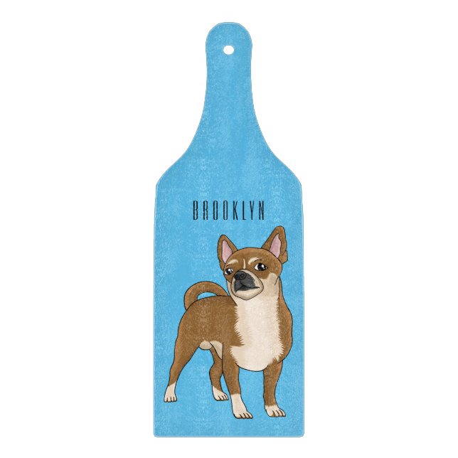 Tabla De Cortar Ilustracion de personalizado chihuahua (Anverso)