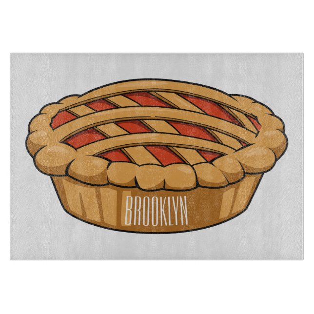 Tabla De Cortar Ilustracion de personalizado circular (Anverso)