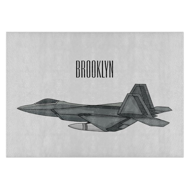 Tabla De Cortar Ilustracion de personalizado de aviones de combate (Anverso)