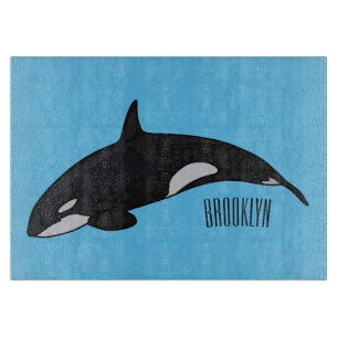 Tabla De Cortar Ilustracion de personalizado de ballenas asesina
