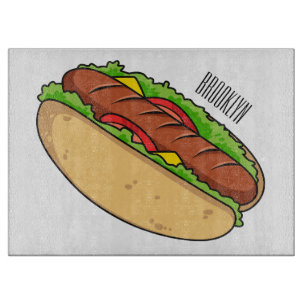 Tabla De Cortar Ilustracion de personalizado de hot dog