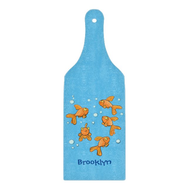 Tabla De Cortar Ilustracion de personalizado de pez dorado naranja (Anverso)