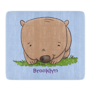 Tabla De Cortar Ilustracion de personalizado de wombat para bebé l