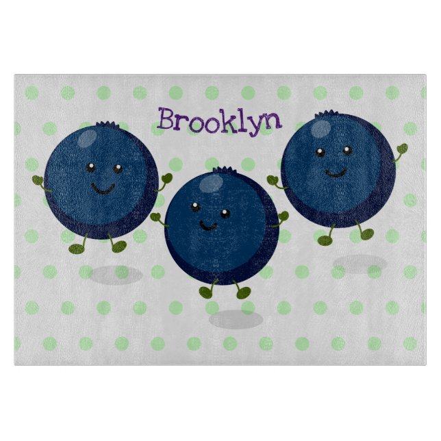 Tabla De Cortar Ilustracion de personalizado morado de arándanos a (Anverso)