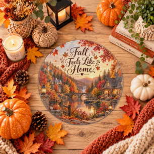 Tabla De Cortar Ilustración de sentimientos rústicos de otoño como