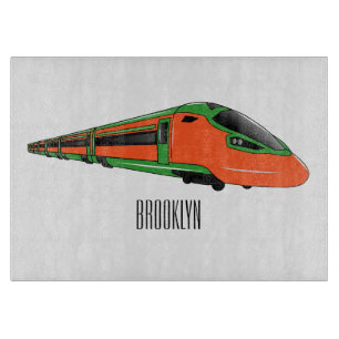 Tabla De Cortar Ilustracion del personalizado del tren de bala