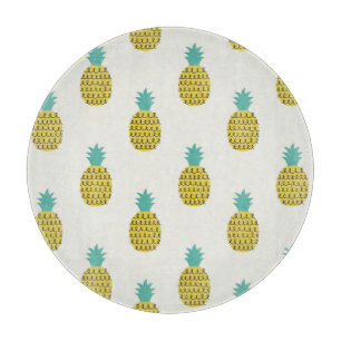 Tabla De Cortar Ilustracion Divertido Vintage Pineapple Seamless.