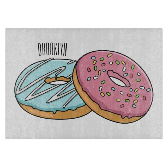 Tabla De Cortar Ilustracion Donut personalizado (Anverso)