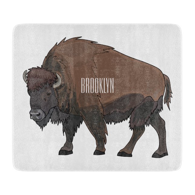 Tabla De Cortar Ilustracion personalizado Bison (Anverso)
