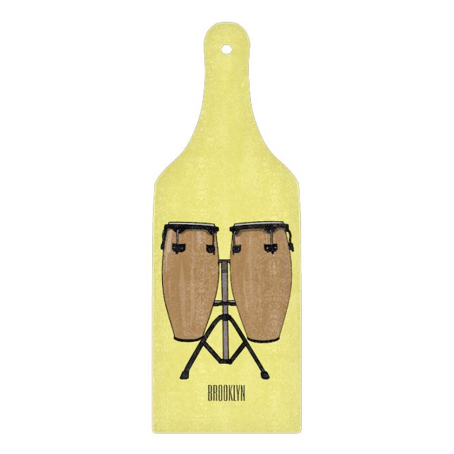 Tabla De Cortar Ilustracion personalizado Bongo drum (Anverso)