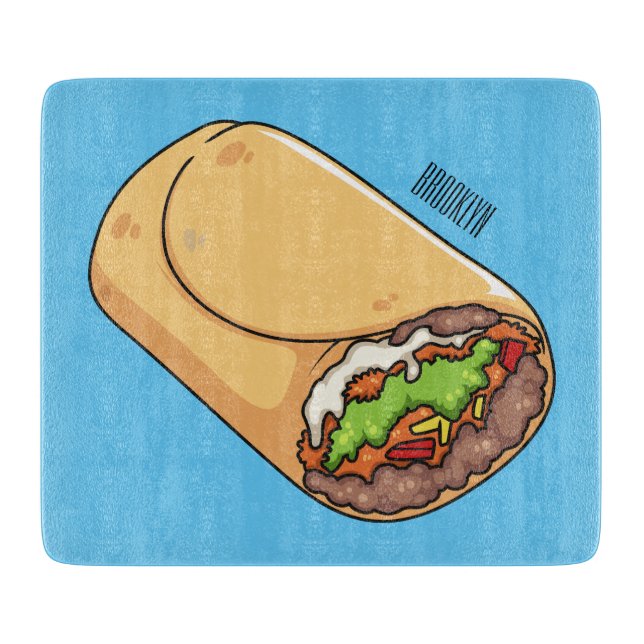 Tabla De Cortar Ilustracion personalizado Burrito (Anverso)