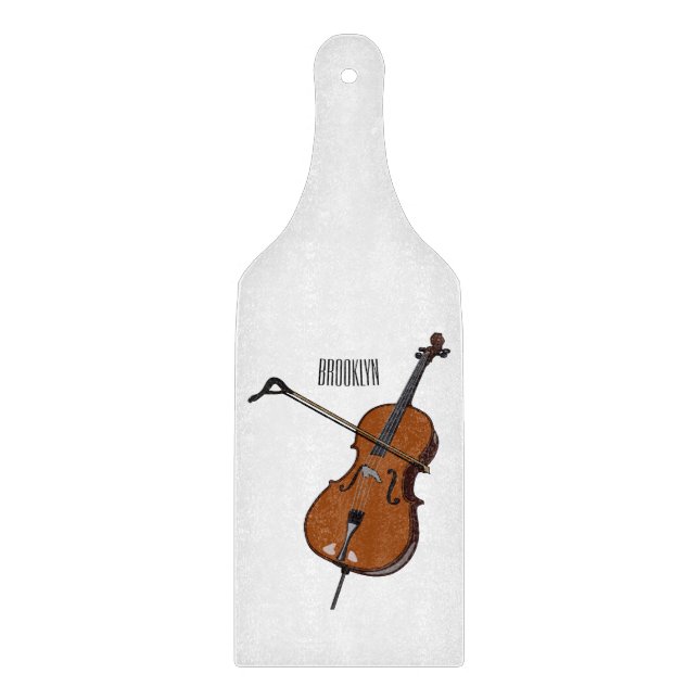 Tabla De Cortar Ilustracion personalizado Cello (Anverso)