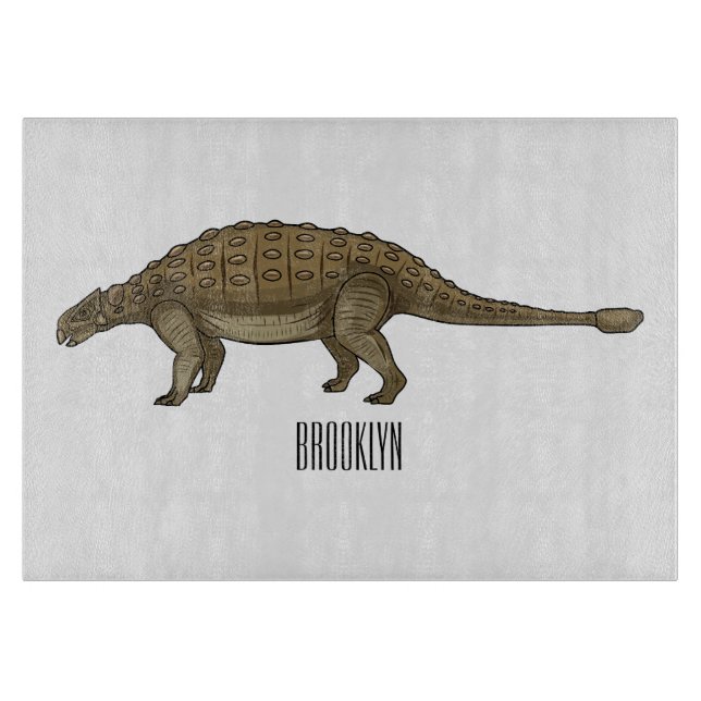 Tabla De Cortar Ilustracion personalizado de Ankylosaurus (Anverso)