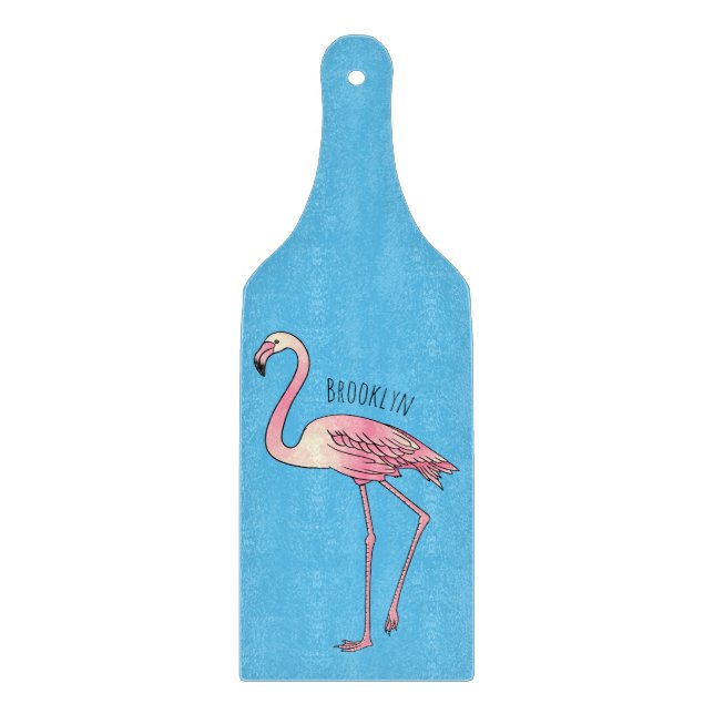 Tabla De Cortar Ilustracion personalizado de aves de Flamingo (Anverso)