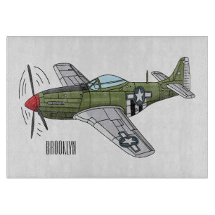 Tabla De Cortar Ilustracion personalizado de avión militar