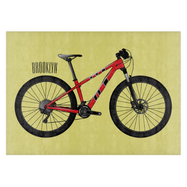 Tabla De Cortar Ilustracion personalizado de bicicletas (Anverso)