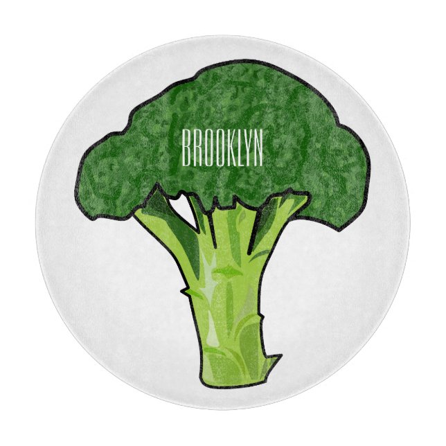 Tabla De Cortar Ilustracion personalizado de Broccoli (Anverso)