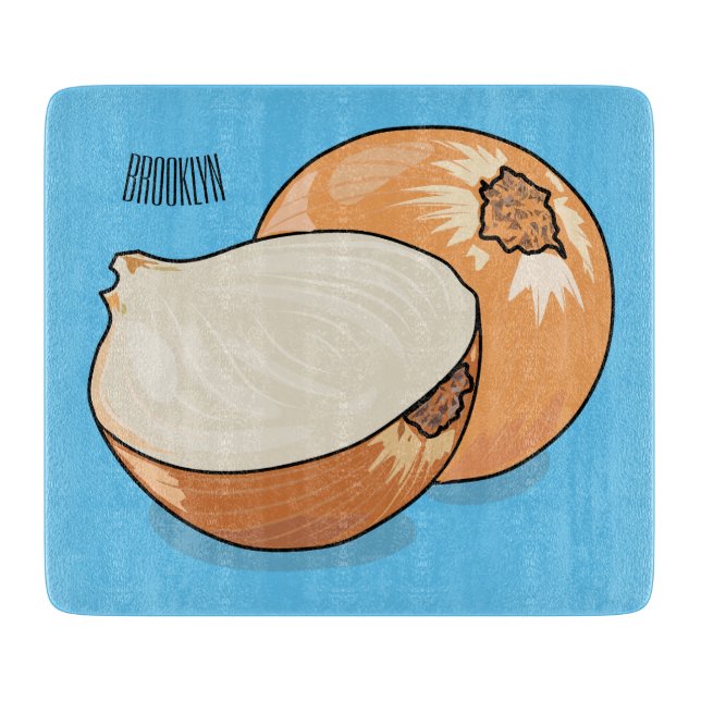 Tabla De Cortar Ilustracion personalizado de cebolla (Anverso)