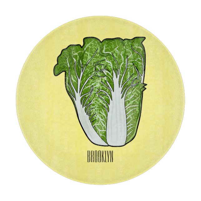 Tabla De Cortar Ilustracion personalizado de col chino (Anverso)