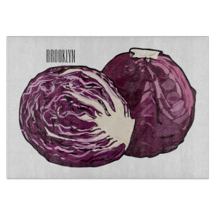 Tabla De Cortar Ilustracion personalizado de col roja