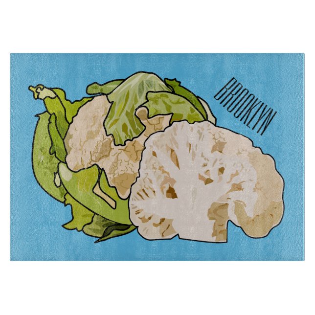 Tabla De Cortar Ilustracion personalizado de coliflor (Anverso)