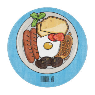 Tabla De Cortar Ilustracion personalizado de desayuno inglés