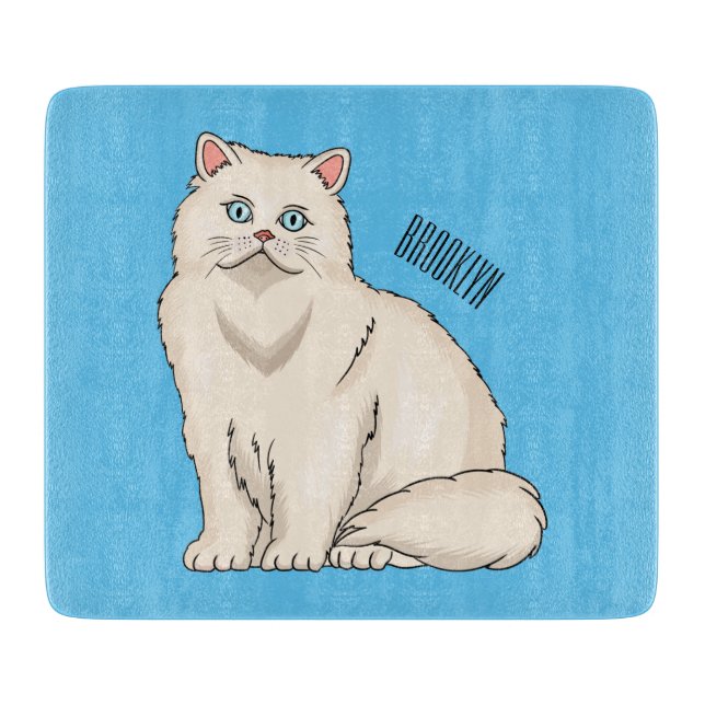 Tabla De Cortar Ilustracion personalizado de gato persa (Anverso)