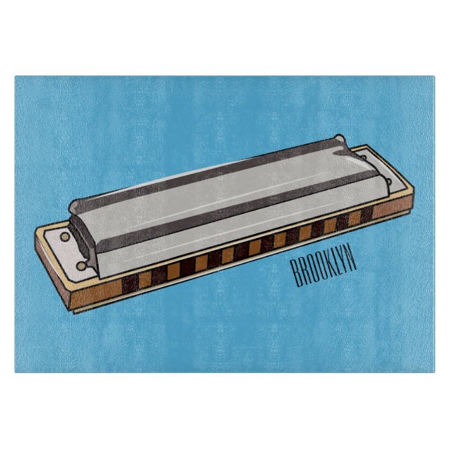 Tabla De Cortar Ilustracion personalizado de Harmonica (Anverso)