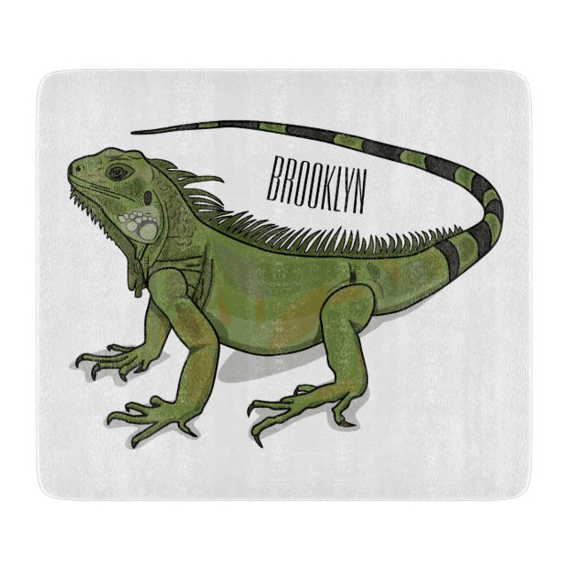 Tabla De Cortar Ilustracion personalizado de Iguana (Anverso)